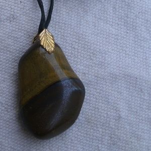 Gold Tiger Eye Handmade Pendant Necklace